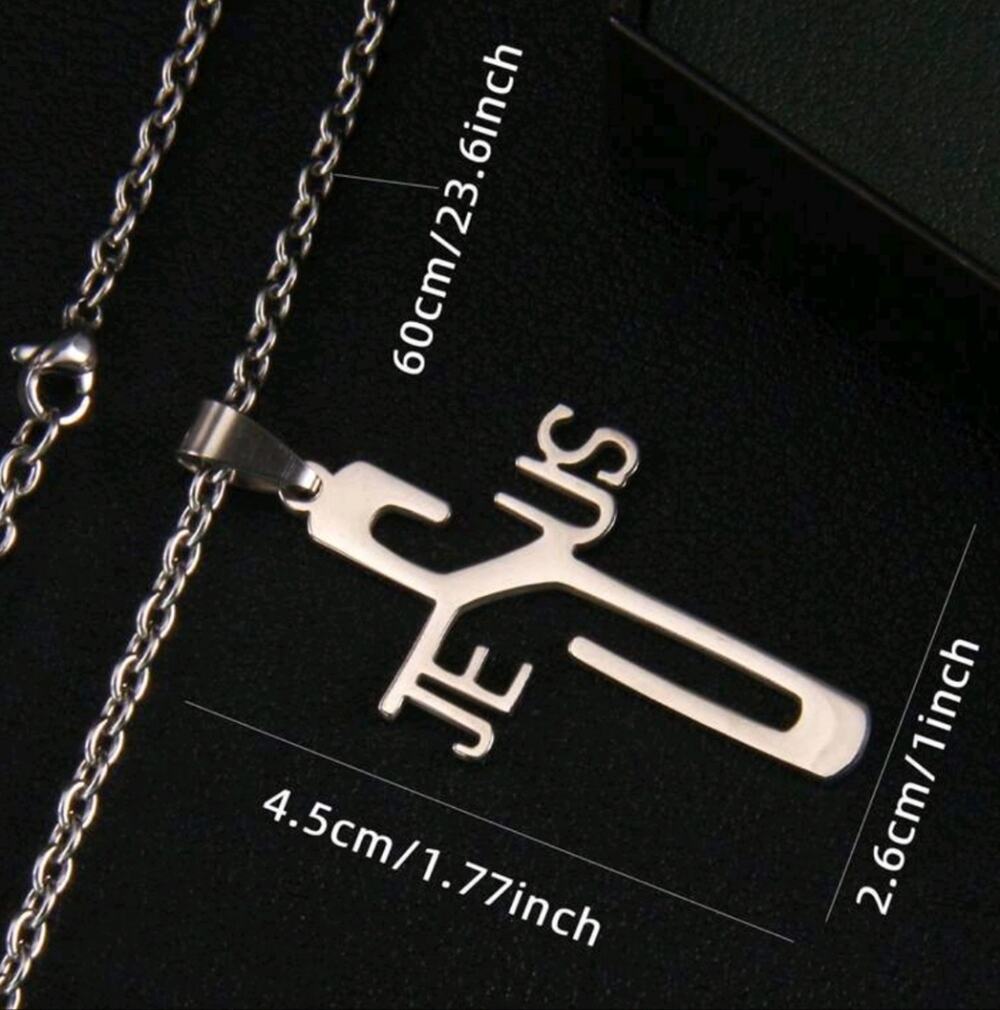 925 Silver Chain Jesus Cross Necklace Valentine's Birthday Anniversary Gift NEW!